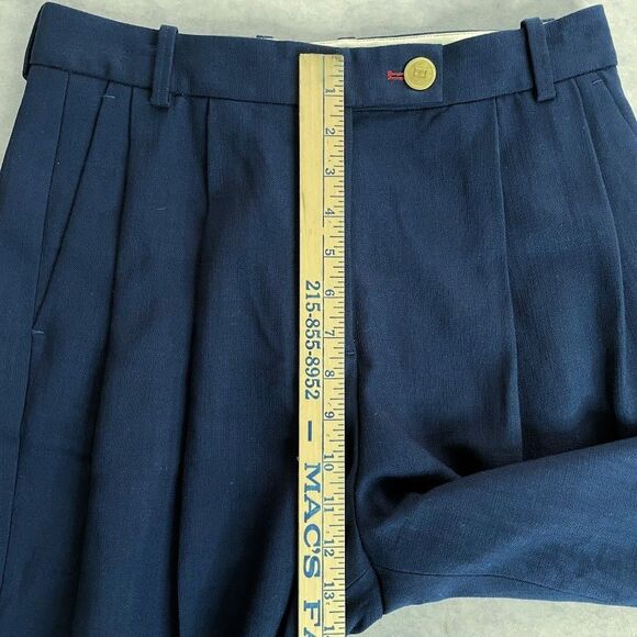 Tommy Hilfiger x Sofia Richie Grainge Wide Leg Pants Blue Womens Size 4 Pleated - Picture 15 of 16